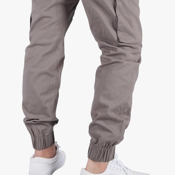 3/$30 Italy Morn Cargo Joggers Men Khaki Casual, Large - Picture 10 of 11